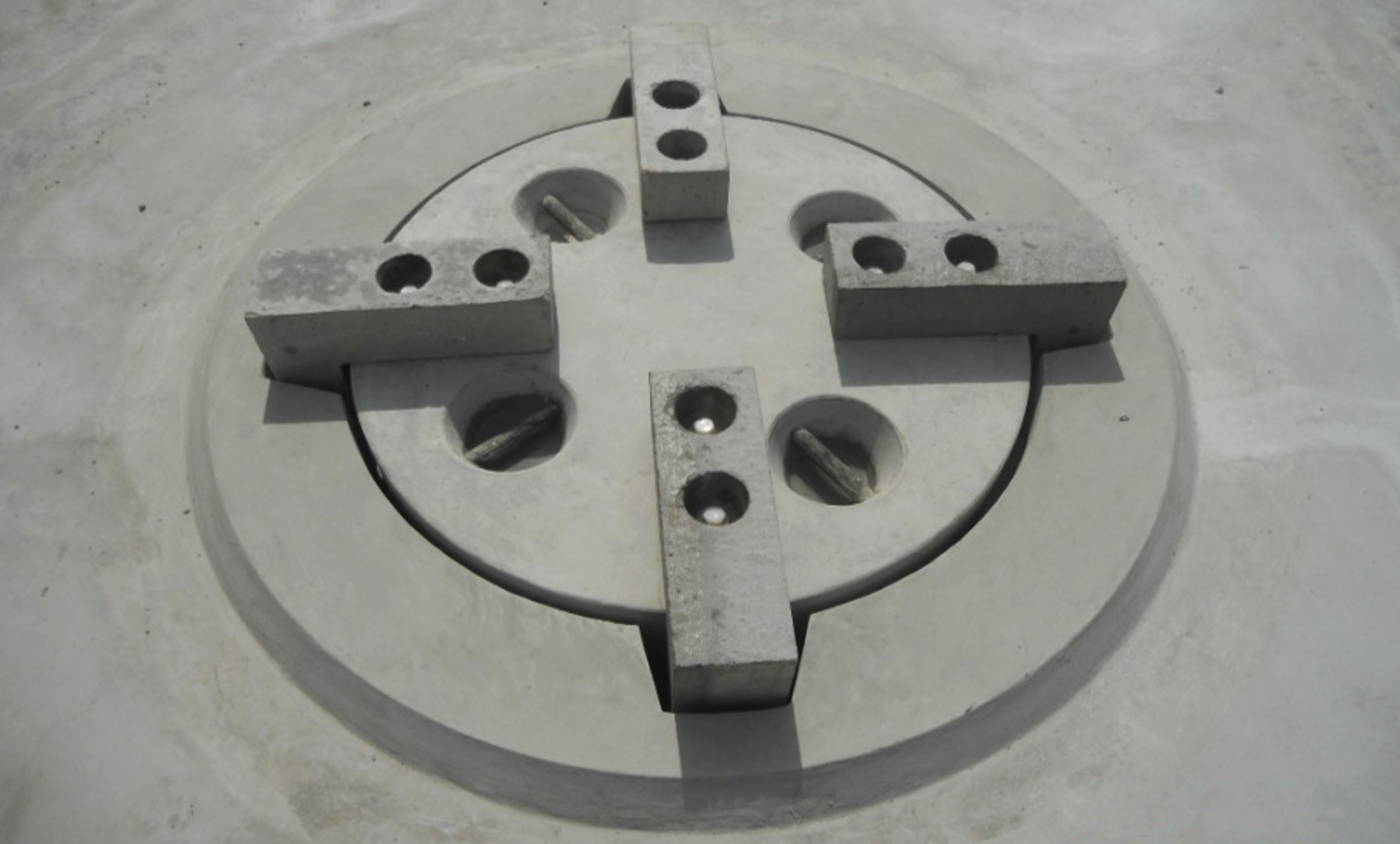 Inside accessible by corrosion-free manhole